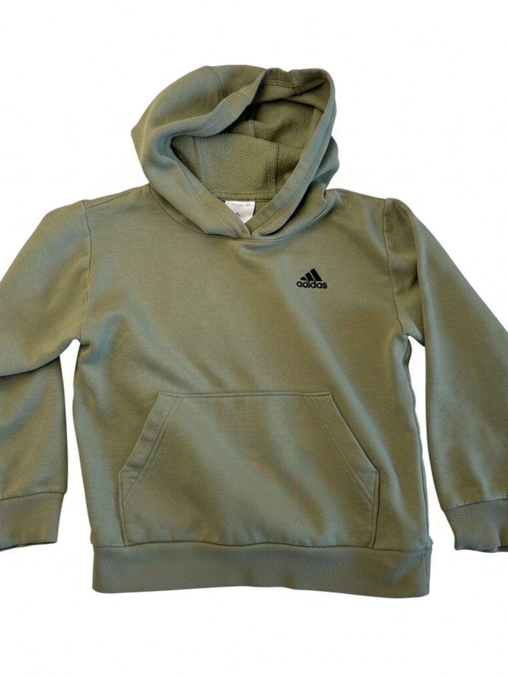 adidas Kids Olive Green Hoodie with Kangaroo Pocket
